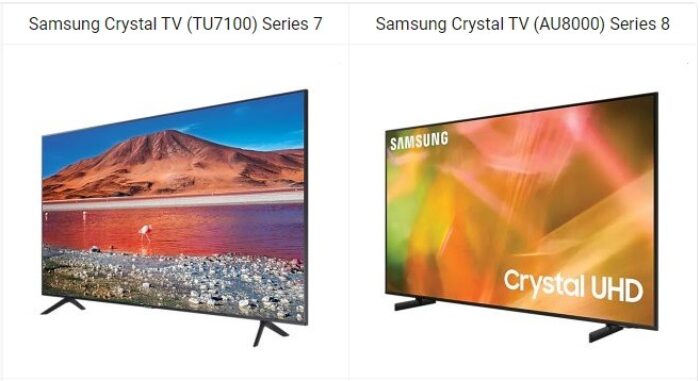 Samsung Crystal TV Series 7 vs Series 8