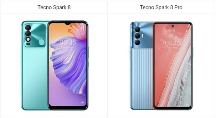 Tecno Spark 8 vs Spark 8 Pro