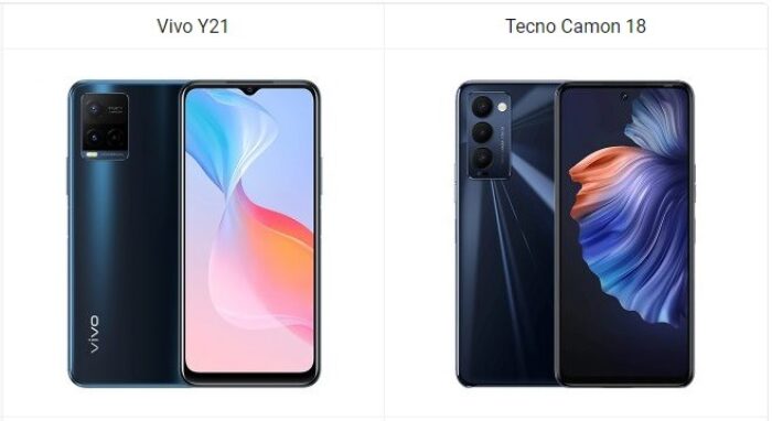 Vivo Y21 vs Tecno Camon 18