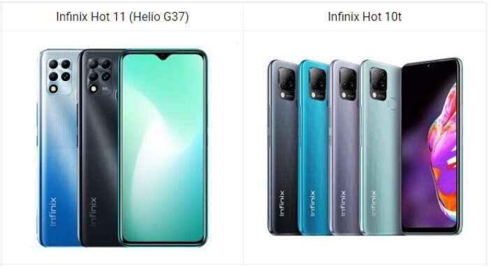 Infinix Hot 11 (Helio G37) vs Hot 10t