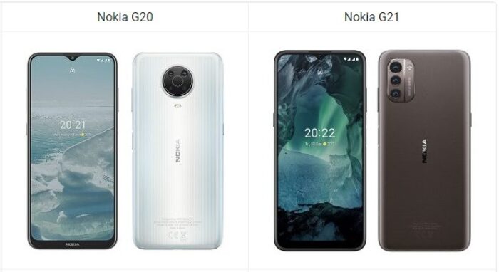 Nokia G20 vs Nokia G21