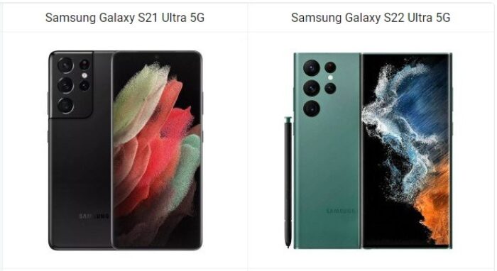 Samsung Galaxy S21 Ultra 5G vs Samsung Galaxy S22 Ultra 5G