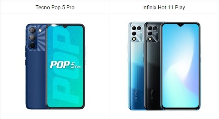 Tecno Pop 5 Pro vs Infinix Hot 11 Play