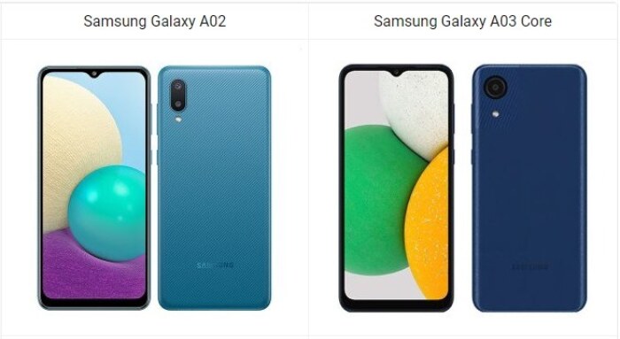 Samsung Galaxy A02 vs Galaxy A03 Core