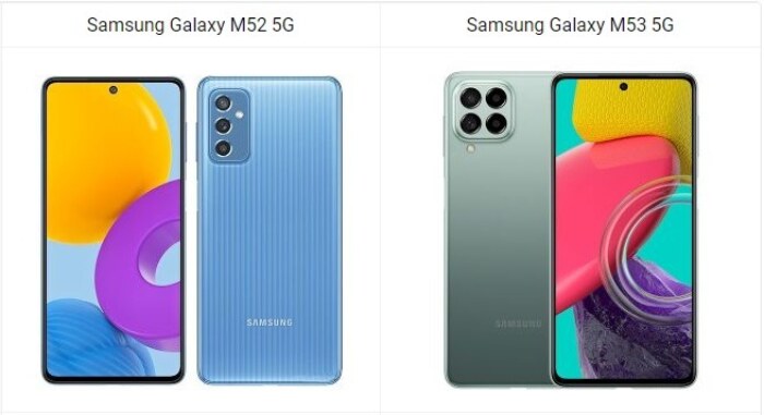 Samsung Galaxy M52 5G vs Galaxy M53 5G