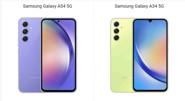 Samsung Galaxy A54 vs Galaxy A34