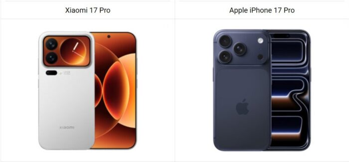 Xiaomi 17 Pro vs iPhone 17 Pro