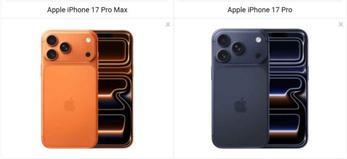 iPhone 17 Pro Max vs iPhone 17 Pro