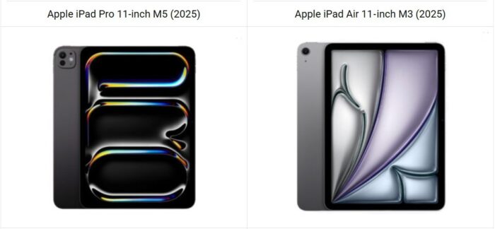 iPad Pro 11-inch M5 (2025) vs iPad Air 11‑inch M3 (2025)