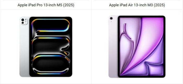 iPad Pro 13-inch M5 (2025) vs iPad Air 13‑inch M3 (2025)