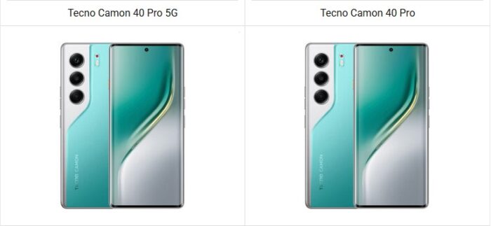 Tecno Camon 40 Pro 5G vs Camon 40 Pro 4G