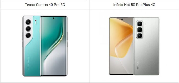 Tecno Camon 40 Pro 5G vs Infinix Hot 50 Pro Plus 4G