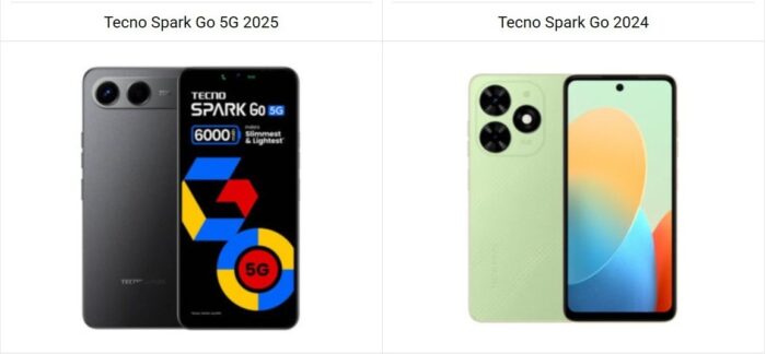 Tecno Spark Go 5G 2025 vs Spark Go 2024