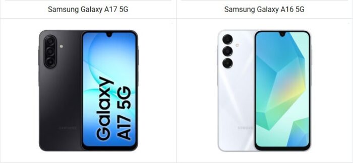 Samsung Galaxy A17 5G vs Samsung Galaxy A16 5G