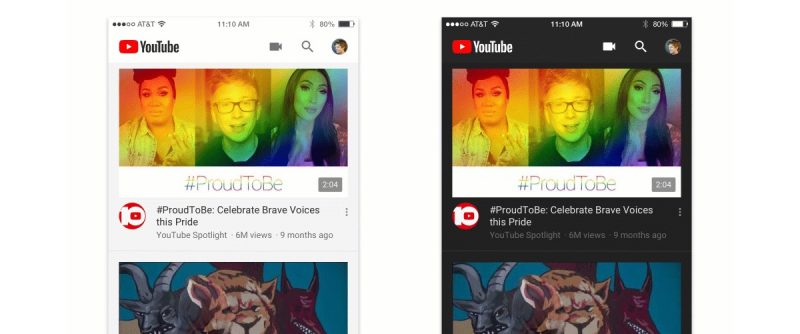 YouTube Android na iOS Kuja na Sehemu Mpya ya Dark Theme