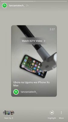 Sasa Unaweza Kushare Video za IGTV Kwenye Stories