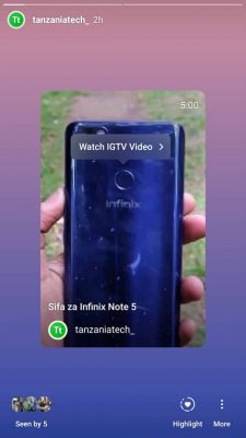 Sasa Unaweza Kushare Video za IGTV Kwenye Stories