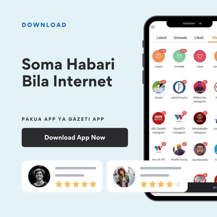 Gazeti Tanzania : Soma Habari Mpya Bila Internet (Android)