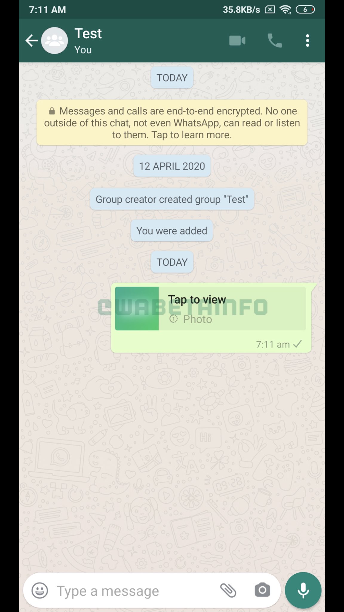 WhatsApp Kuja na Sehemu ya Kutuma Picha Zinazojifuta