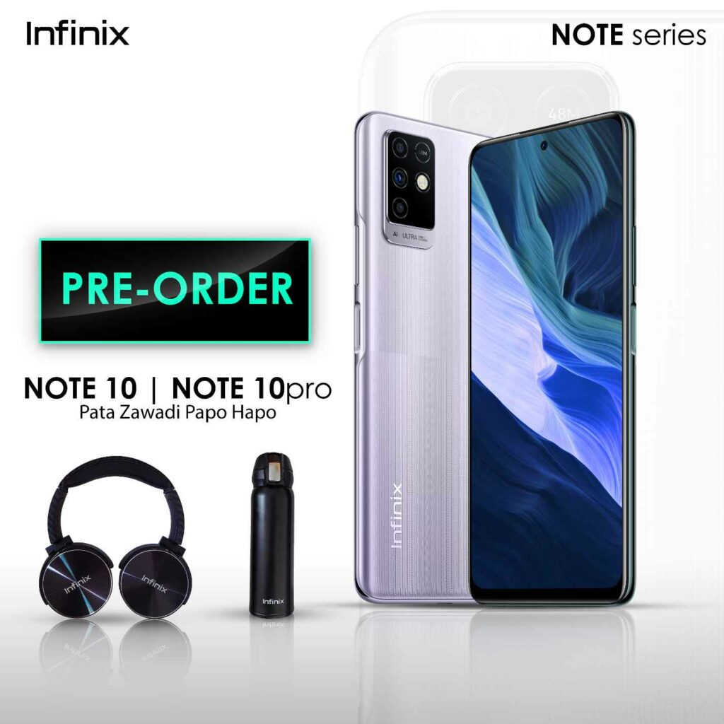 Pre-Oder Leo Infinix Note 10 na Note 10 Pro Kuanzia TZS 50,000