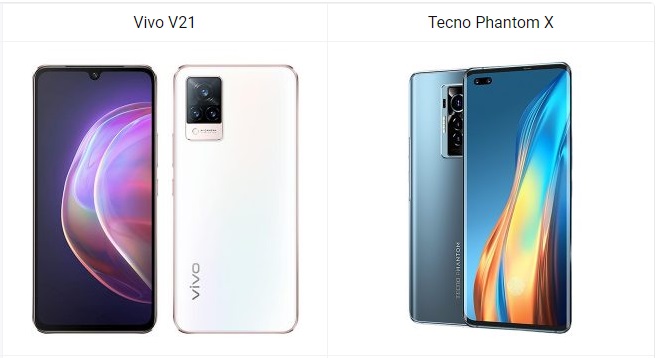 Simu Gani ya Kununua Kati ya Vivo V21 na Tecno Phantom X