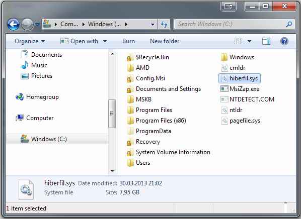Fahamu Faili la "Hiberfil.sys" Kwenye Mfumo wa Windows