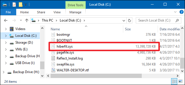 Fahamu Faili la "Hiberfil.sys" Kwenye Mfumo wa Windows