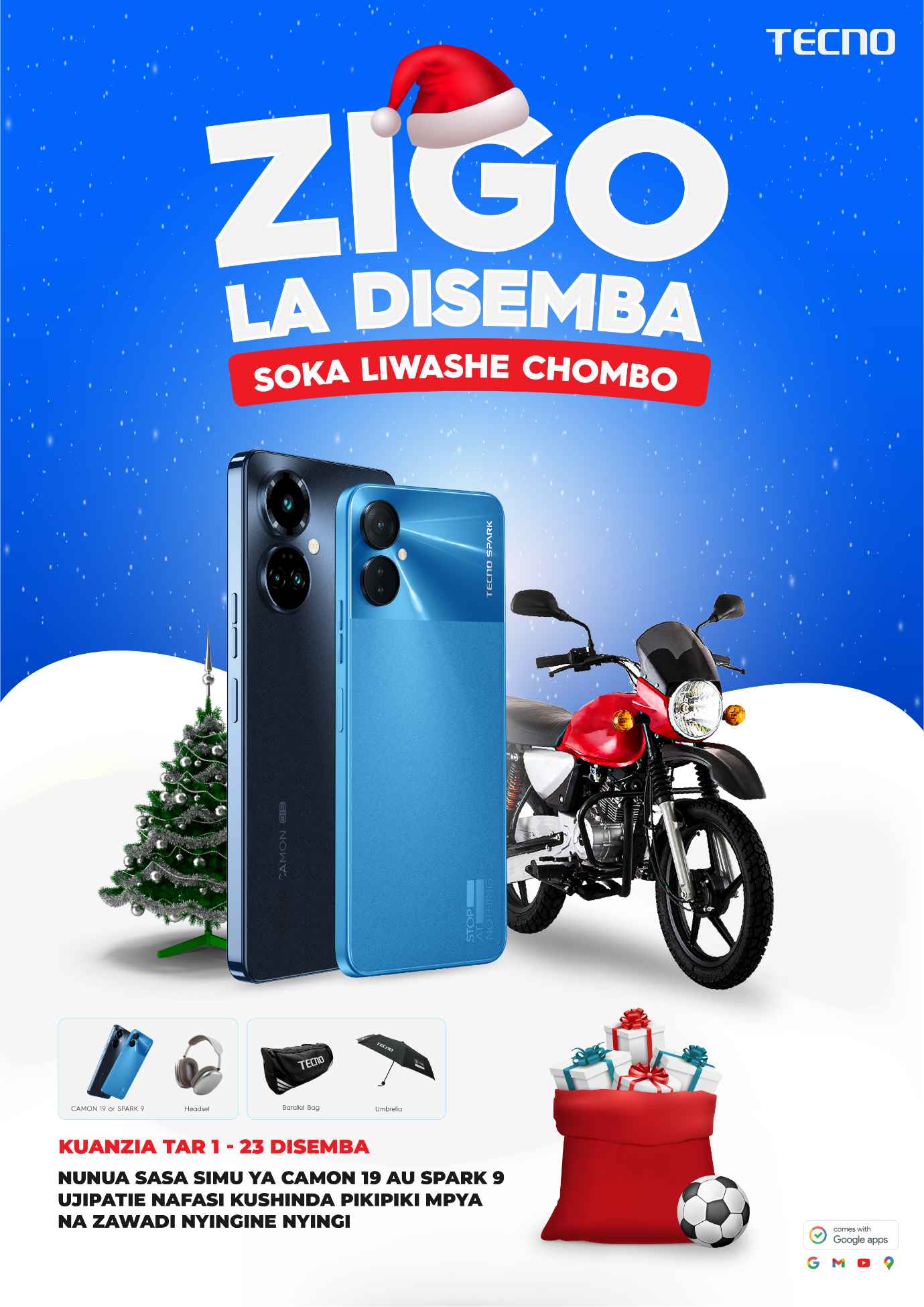 Shina Zawadi Kibao Kupitia TECNO Spark 9 na CAMON 19