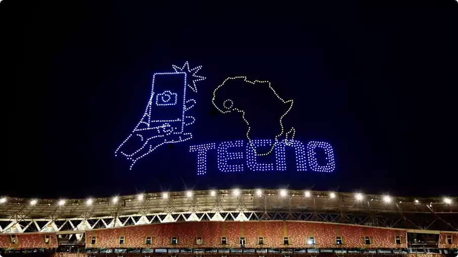 Ushirikiano wa TECNO na AFCON ya 34 Wonyeshwa Kupitia Drones 1000