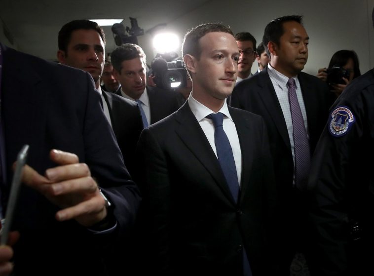 Facebook CEO Mark Zuckerberg Meets With Members Of Congress On Capitol Hill