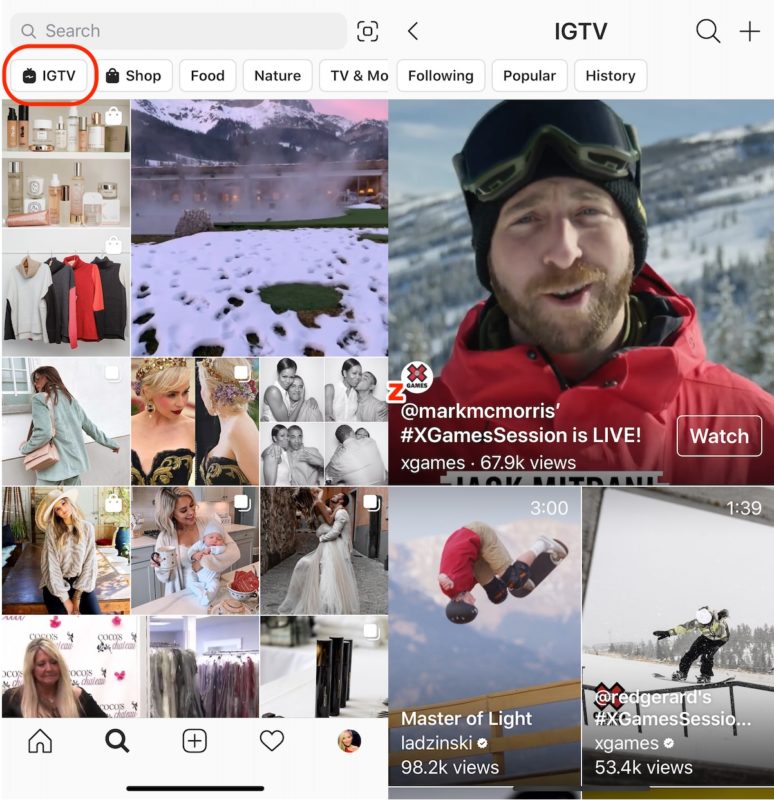 Instagram Yaondoa Kitufe cha IGTV kwenye Ukurasa wa Home