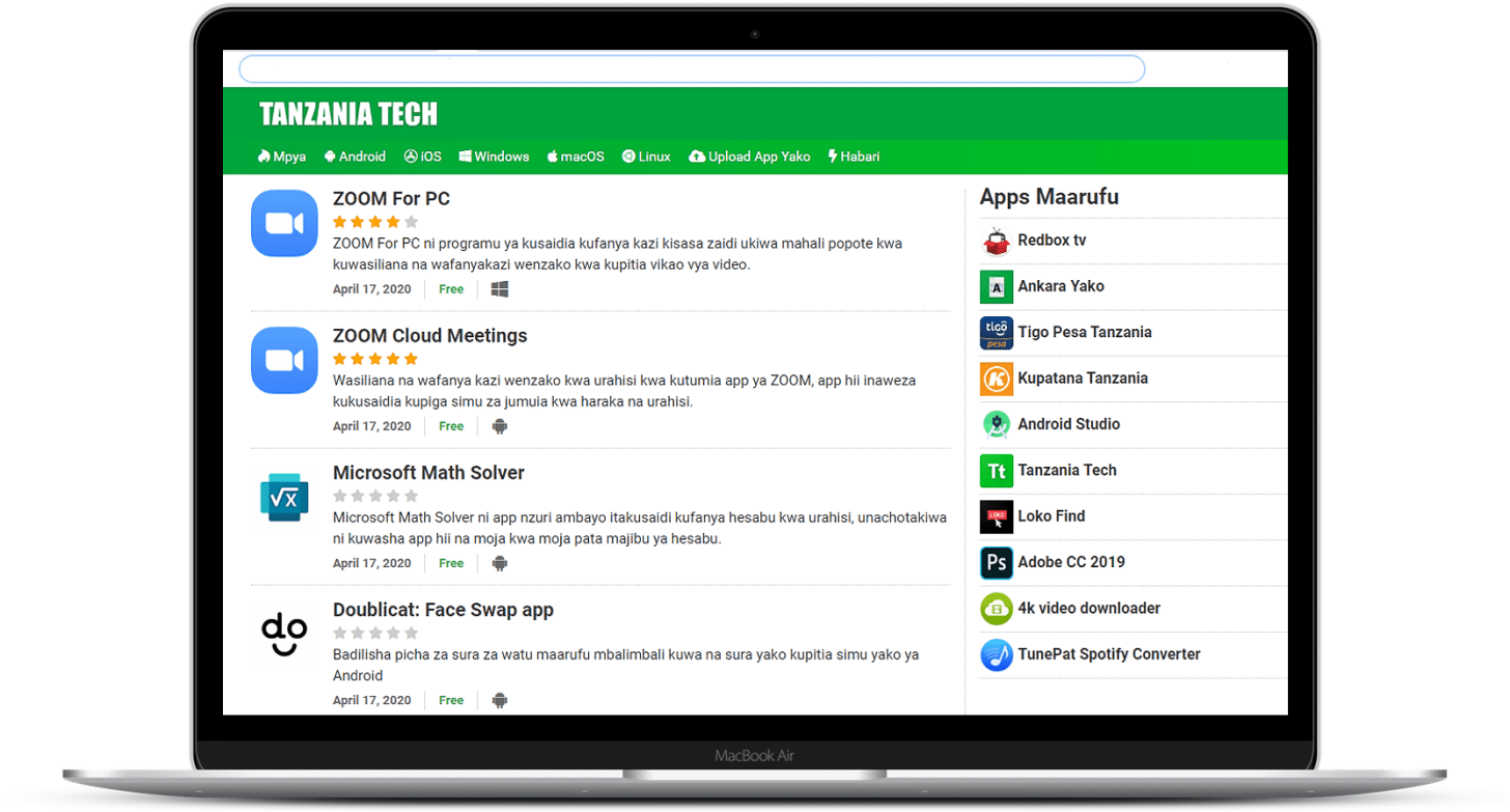 App Nzuri Soko Maalum Kwaajili ya Kutambua Application Nzuri