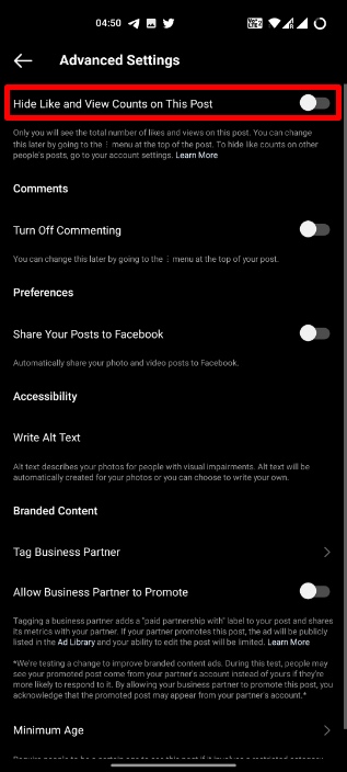 How to Hide Likes and Views Your Instagram Account