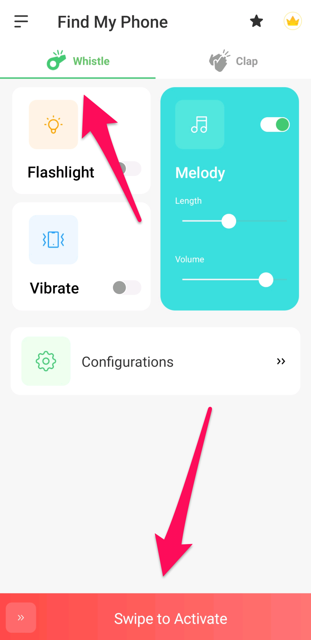 Enable whistle detection