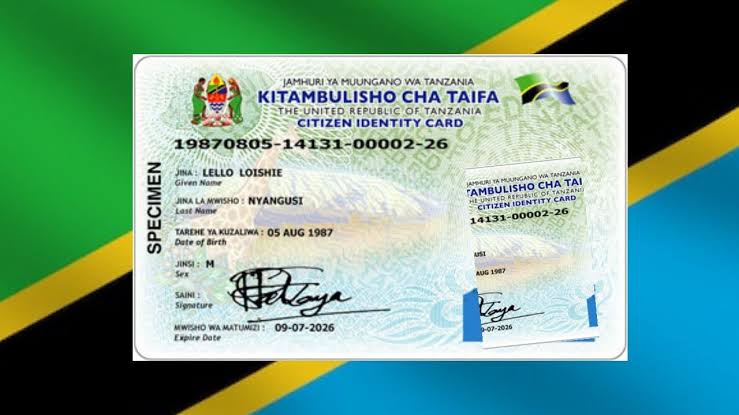 Namba ya Nida (How to Get NIDA Number NIN) Tanzania 11