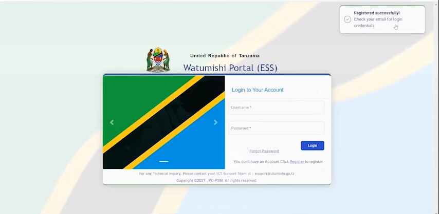 ESS Utumishi Employee Self Service System