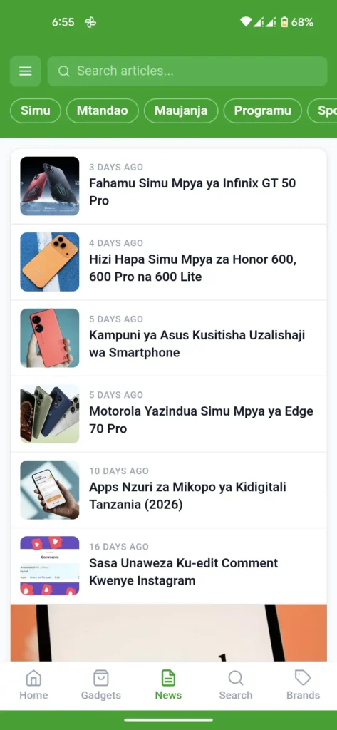 Toleo Jipya la App ya Tanzania Tech 2026 10