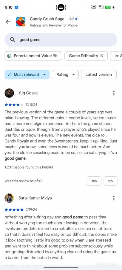 Google is Introducing a Search Bar Within Play Store Reviews 7